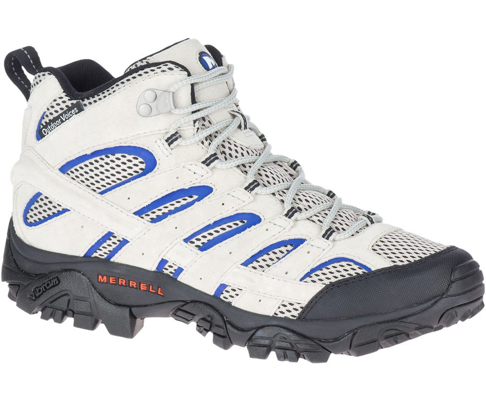 Merrell Hiking Boots White - Moab 2 Mid Ventilator X Outdoor Voices - Mens 68DELIBOM